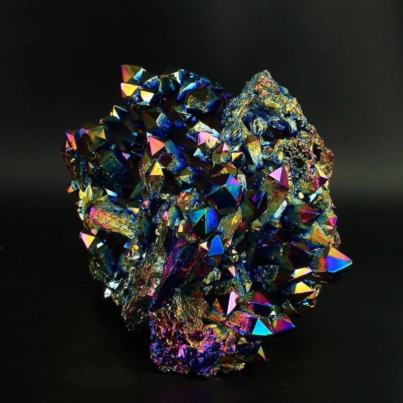 3294g Colourful Crystal Cluster Quartz Mineral Specimen Decoration Electroplate