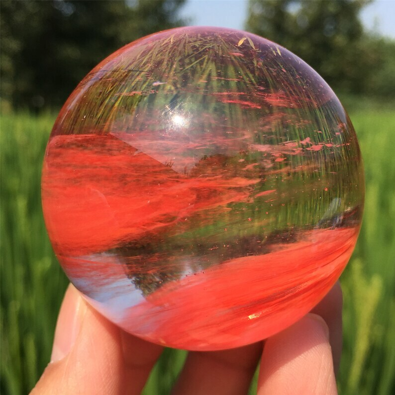 3pc MIX Melting Stone Ball Quartz Crystal Divination Mineral Specimen Reiki Heal