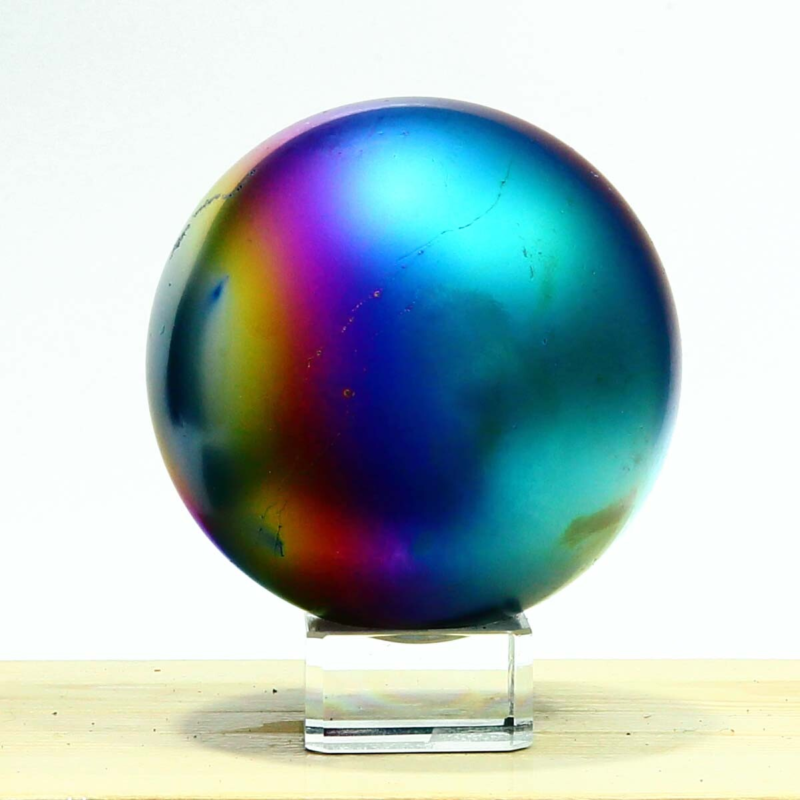 797g Natural Crystal Electroplated Rainbow Crystal Ball Quartz Sphere Healing