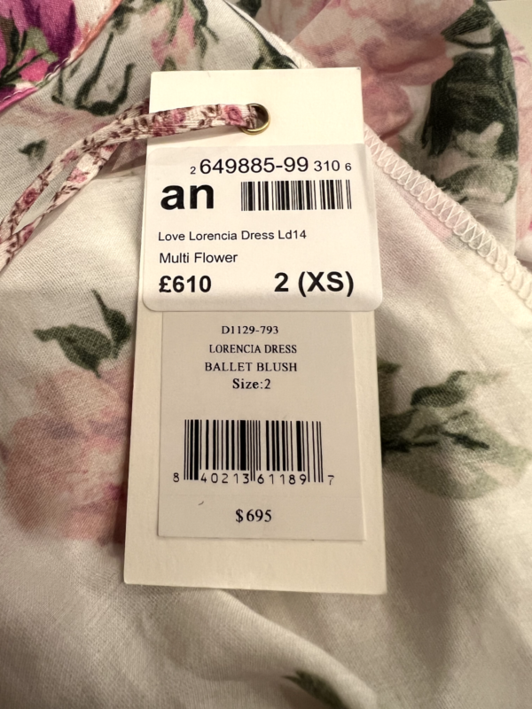 LoveShackFancy  lorencia roses long maxi dress XS 2  NWT $700