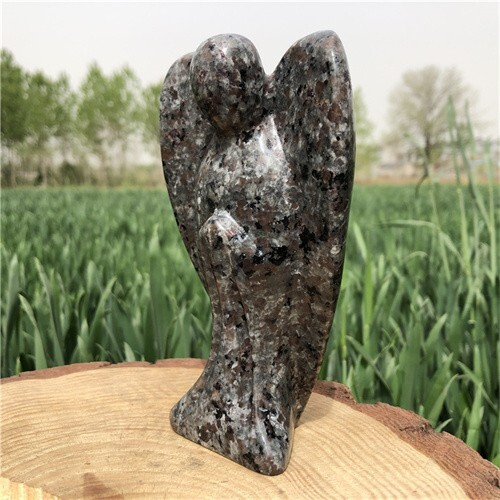 630g Natural Yooperlite Angel Hand Carved Reiki Quartz Crystal Skull Specimen Cr