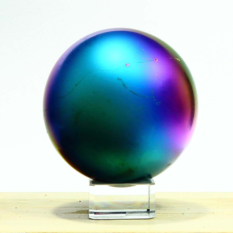 797g Natural Crystal Electroplated Rainbow Crystal Ball Quartz Sphere Healing
