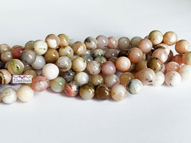 8mm Semi Precious Gemstone Rounds Beads for Jewellery Making (app. 46-50 beads)
