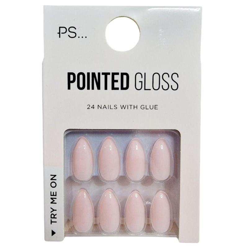 False Nails Press On Fake Tips Stick Coffin Square Full Cover Primark Glue 24pk