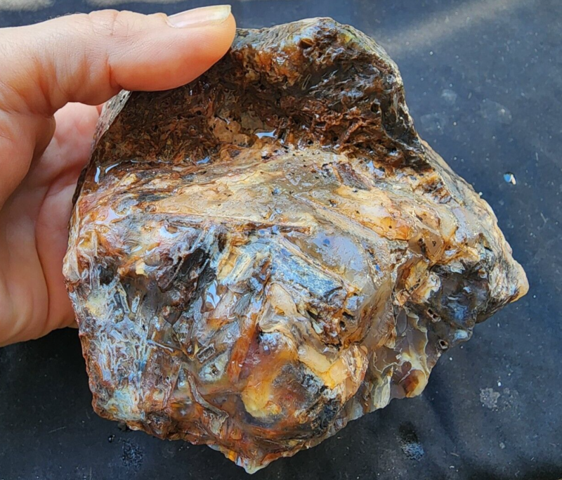 2.5 lbs (1.15 kg) Blue Agate Slab Quartzite, Raw Agate, Agate Rough Lapidary Materials