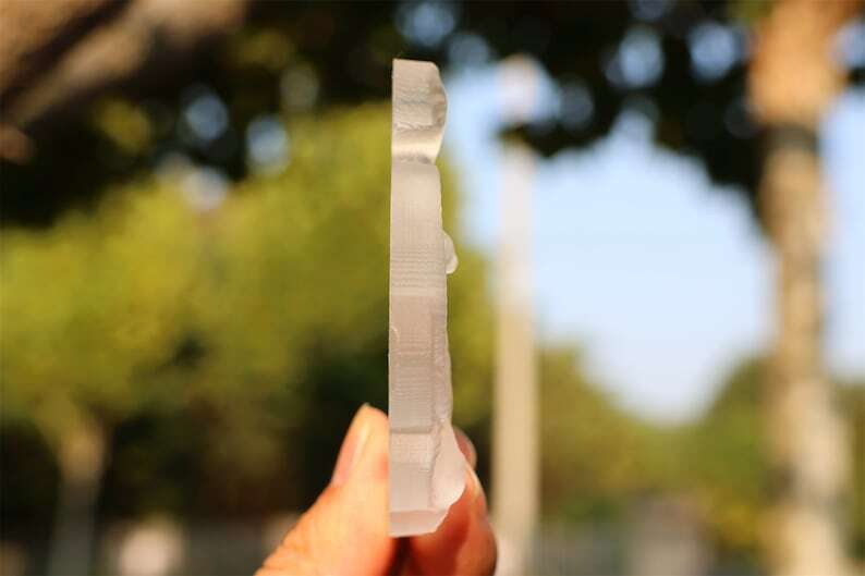 3.1" Hand Carved Natural Gypsum Medusa Reiki Crystal Skull Decor Crystal Gift 1x