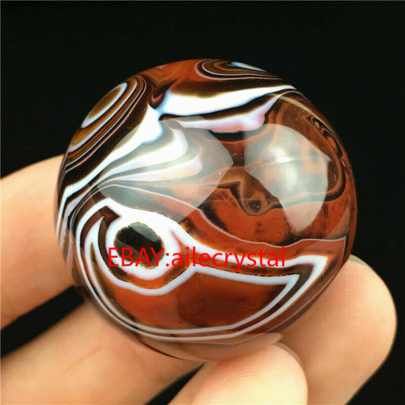 Natural Quartz Crystal lace agate Sphere Ball Reiki Divination ball 30mm+ 1PC