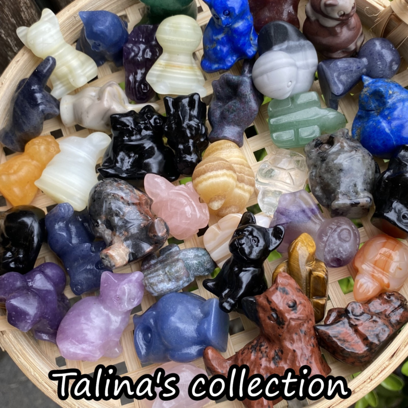 50pc Natural mixed material skull hand-carving quartz crystal gift wholesale