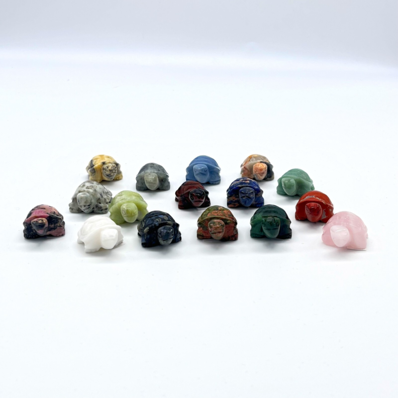 Crystal Turtle Carvings - Unique Crystal Animal Sculpture