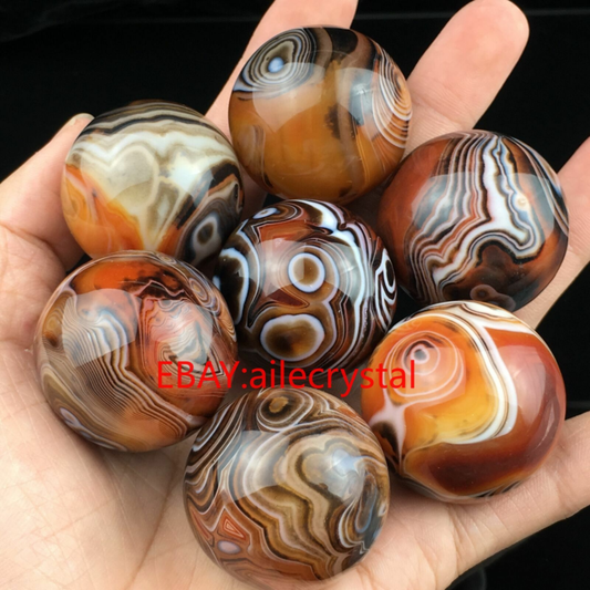 Natural Quartz Crystal lace agate Sphere Ball Reiki Divination ball 30mm+ 1PC