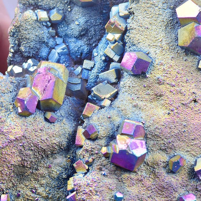 5.75LB Electroplated quartz Calcite mineral specimen for spiritual healing