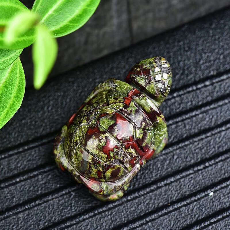 Natural Quartz Carved Longevity Tortoise Crystal Healing Gemstone Animal Turtle
