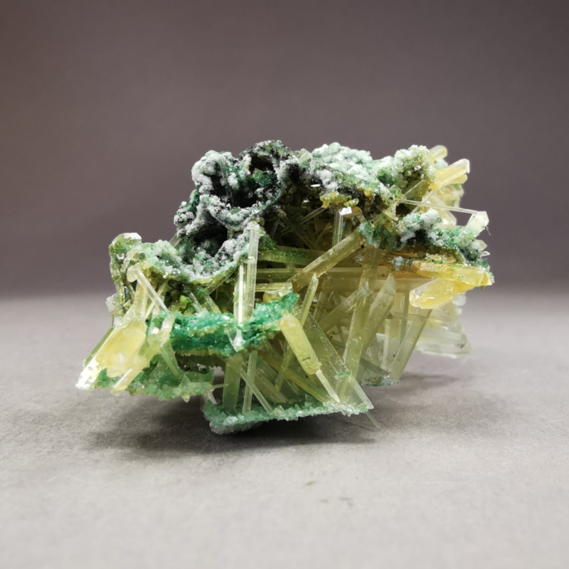 8.57 g RARE Gypsum var. Selenite w. Atacamite / Poland / Rough Crystal Specimen