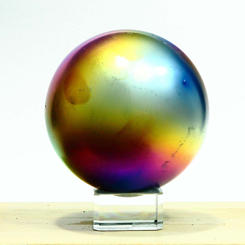 797g Natural Crystal Electroplated Rainbow Crystal Ball Quartz Sphere Healing