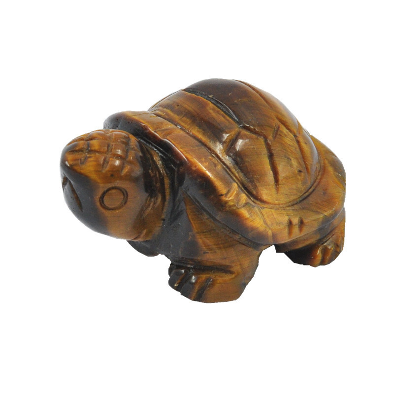 Natural Quartz Carved Longevity Tortoise Crystal Healing Gemstone Animal Turtle