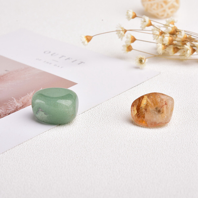 5Sets Natural Quartz Crystal Gemstone 7 Chakra Healing Balance Tumbled Stones