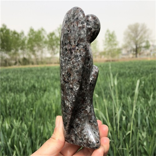 630g Natural Yooperlite Angel Hand Carved Reiki Quartz Crystal Skull Specimen Cr