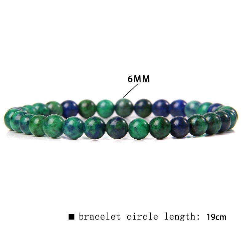 Handmade Natural 6mm Crystal Agates Stretch Bracelet for Women Men Jewelry Gifts