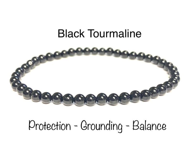 Natural Stone Stretch Bracelet 4mm - Healing Gemstone Beaded thin stackable USA