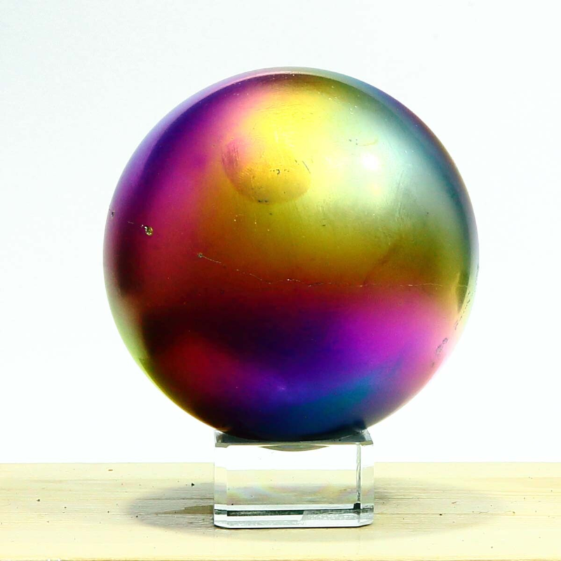 797g Natural Crystal Electroplated Rainbow Crystal Ball Quartz Sphere Healing