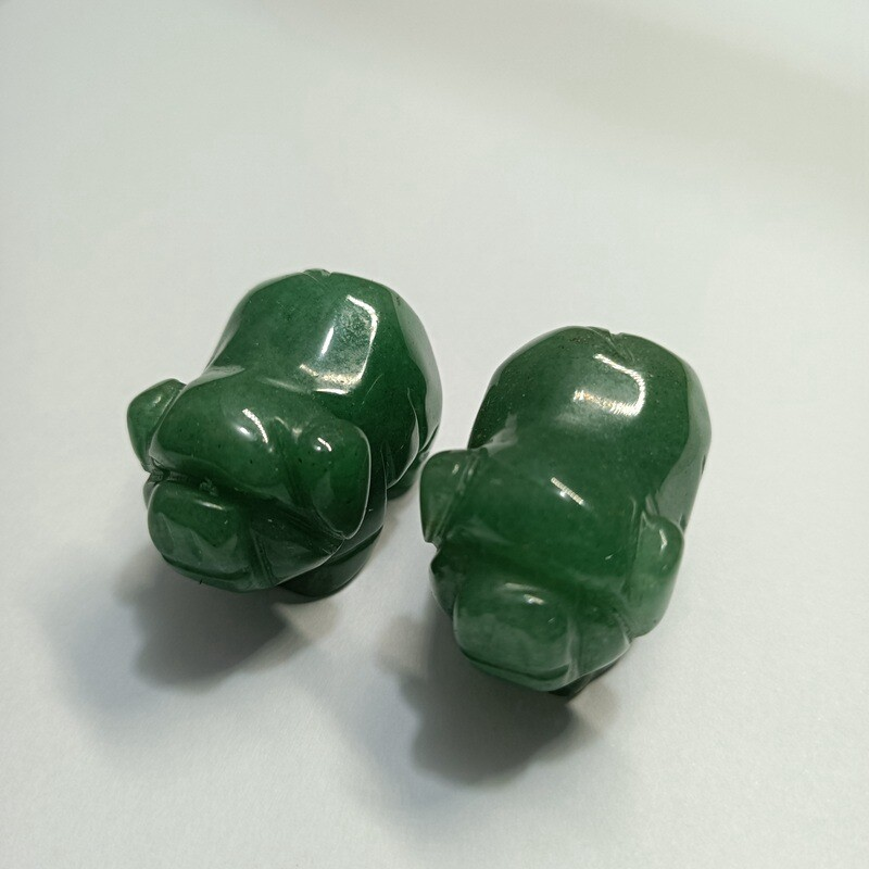 Natural Quartz Crystal Skull Carved Pig Healing Stone Wild Boar Piggy Animal Gem