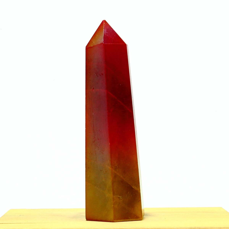 263g Electroplated Natural Crystal Quartz Tower Crystal Point rainbow Healing