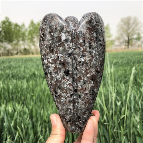 630g Natural Yooperlite Angel Hand Carved Reiki Quartz Crystal Skull Specimen Cr