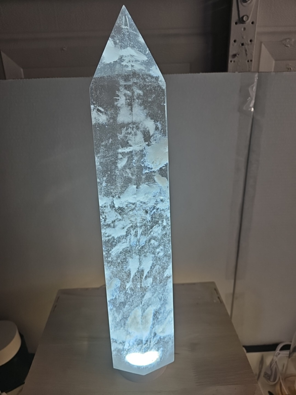 8.2LB 16.2" Huge Clear Smelt Melting Quartz Crystal Point Tower Polished Healing