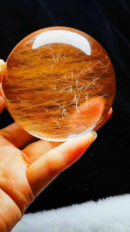 Museum Collection Tibetan High Altitude Red Rutilated Ball Sphere Orb Gem 2.48&apos;