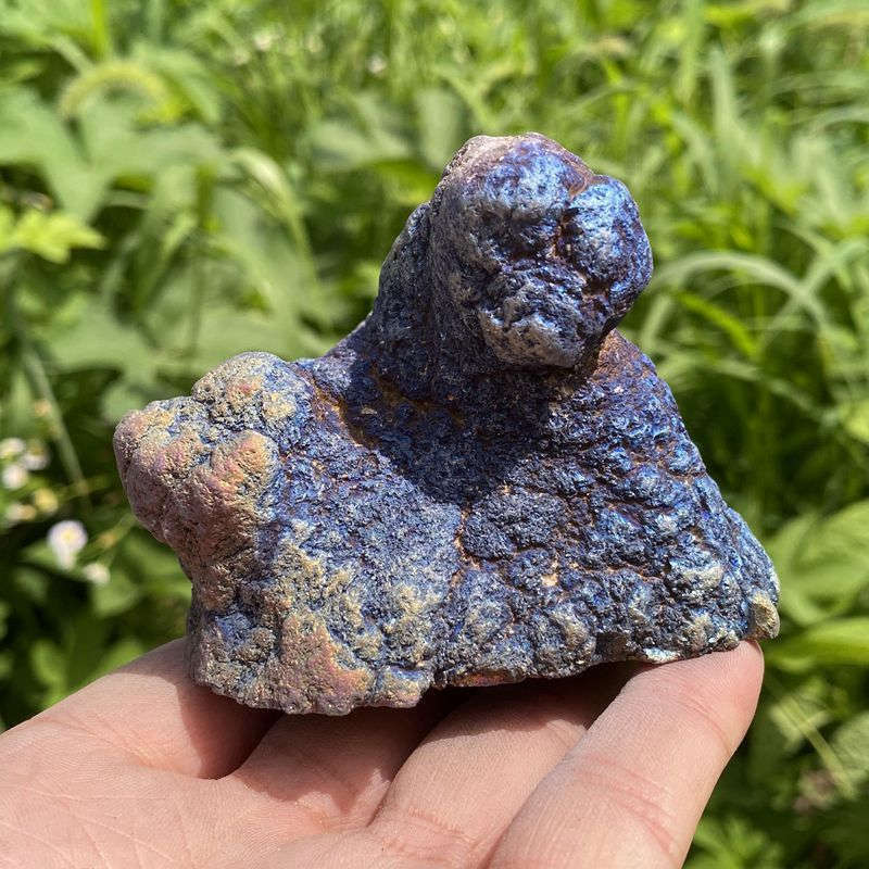 200g Electroplating color Natural Crystal Agate cave ornaments crystal cluster q