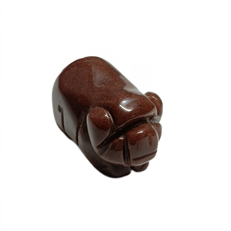 Natural Quartz Crystal Skull Carved Pig Healing Stone Wild Boar Piggy Animal Gem