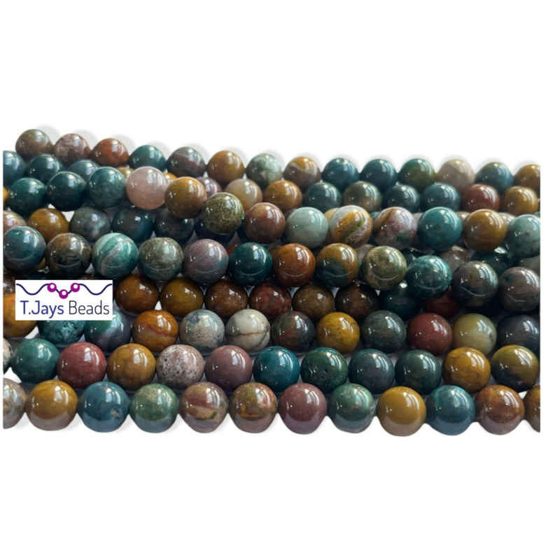 8mm Semi Precious Gemstone Rounds Beads for Jewellery Making (app. 46-50 beads)