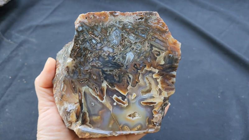 2.5 lbs (1.15 kg) Blue Agate Slab Quartzite, Raw Agate, Agate Rough Lapidary Materials