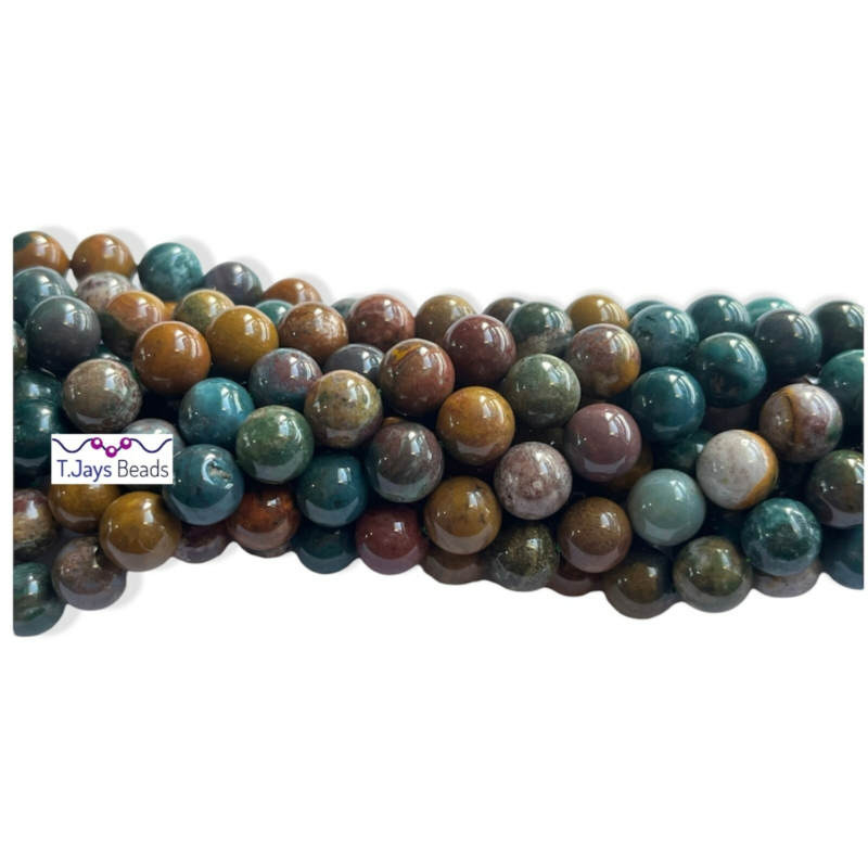 8mm Semi Precious Gemstone Rounds Beads for Jewellery Making (app. 46-50 beads)