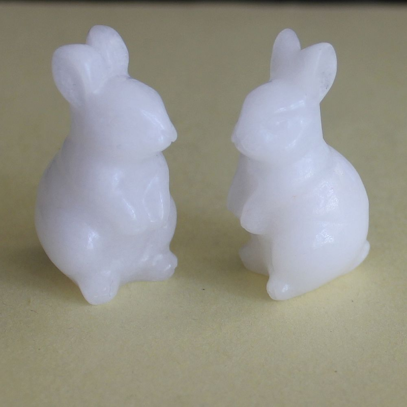 Carved gemstone crystal rabbit bunny figurine animal carving home decor 1.5&apos;&apos;