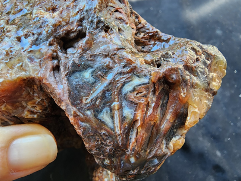 2.5 lbs (1.15 kg) Blue Agate Slab Quartzite, Raw Agate, Agate Rough Lapidary Materials