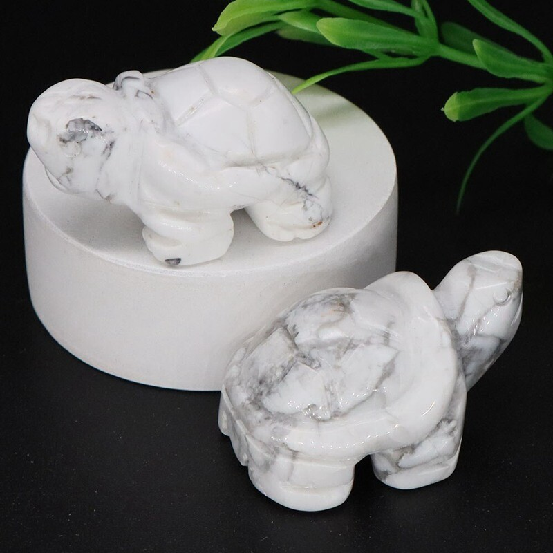 Natural Quartz Carved Longevity Tortoise Crystal Healing Gemstone Animal Turtle