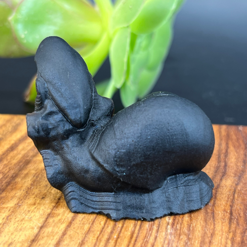 57g Natural crystal Obsidian Snail Grimace Animal carving reiki healing Gem Gift