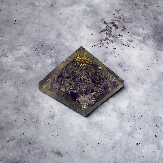 20-25MM Amethyst Crystal Mini Pyramid Chakra Reiki Healing Meditation Orgonite
