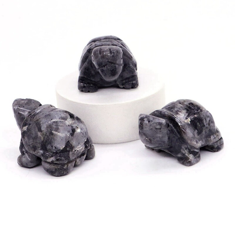 Natural Quartz Carved Longevity Tortoise Crystal Healing Gemstone Animal Turtle