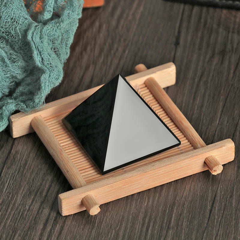 Natural Gemstone Obsidian Quartz Crystal Pyramid Chakra Energy Tower Rock Stone