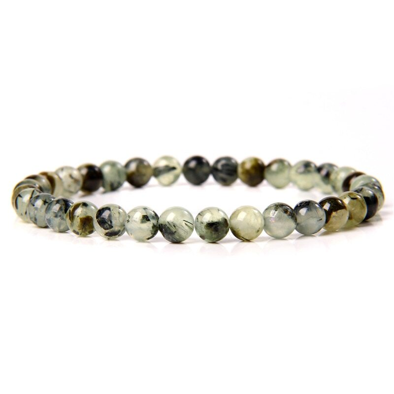 Handmade Natural 6mm Crystal Agates Stretch Bracelet for Women Men Jewelry Gifts