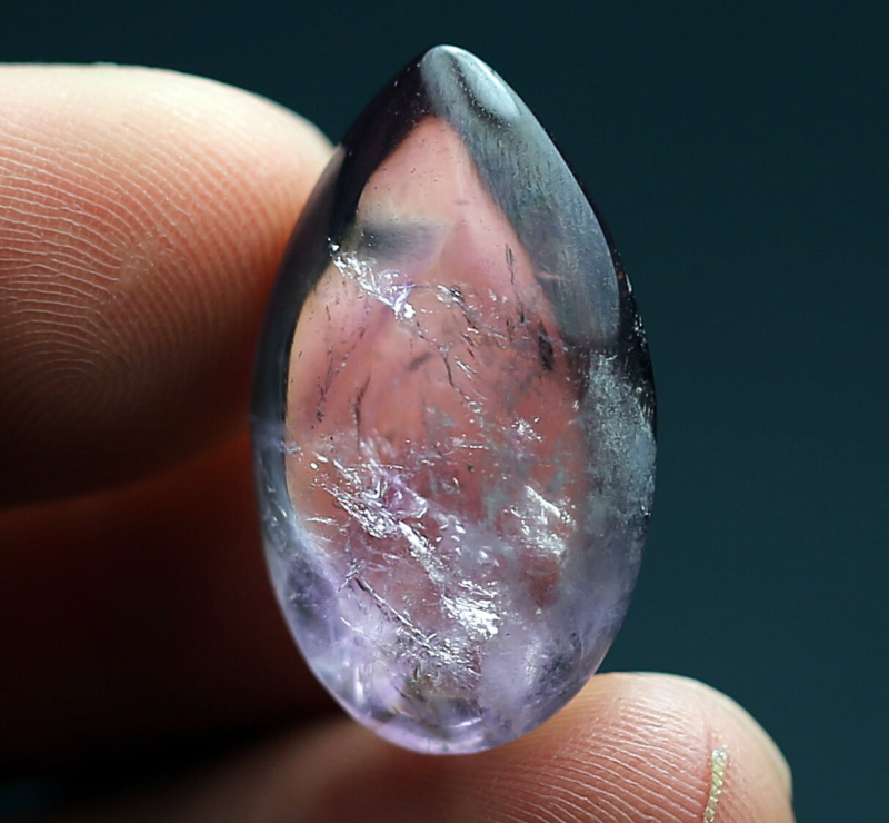 21.4Ct 100% Natural Purple Crystal Amethyst "pyramid" Quartz Pendant Polished