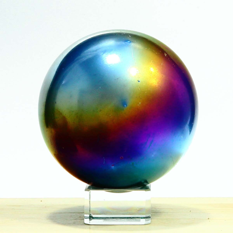 811g Natural Crystal Electroplated Rainbow Crystal Ball Quartz Sphere Healing