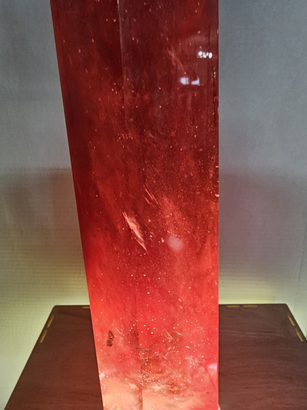 6.6LB 13.1" Huge Red Smelt Melting Quartz Crystal Point Tower Polished Healing