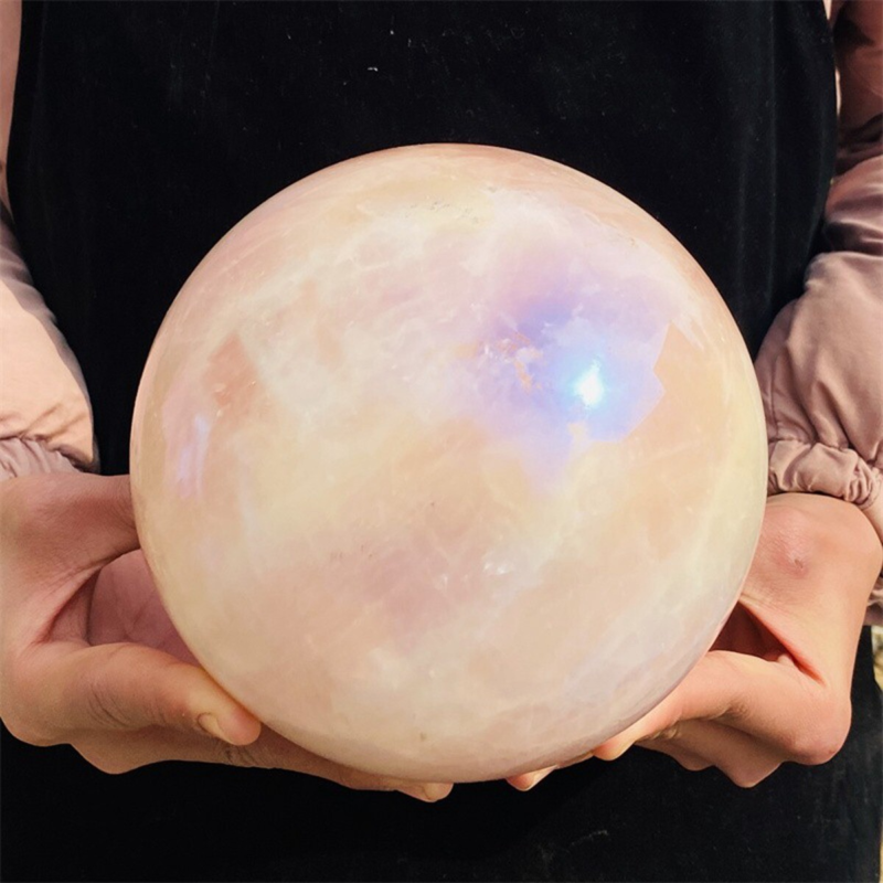 4780g  Rose Crystal Ball Treasure electroplated Powder Healing Sphere