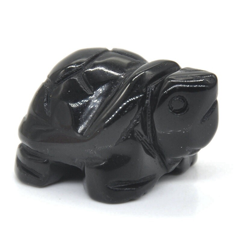 Natural Quartz Carved Longevity Tortoise Crystal Healing Gemstone Animal Turtle