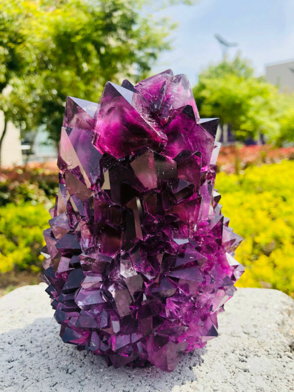 Home Decor Purple Potassium ALUM Octahedral Crystals , Stunning Crystal