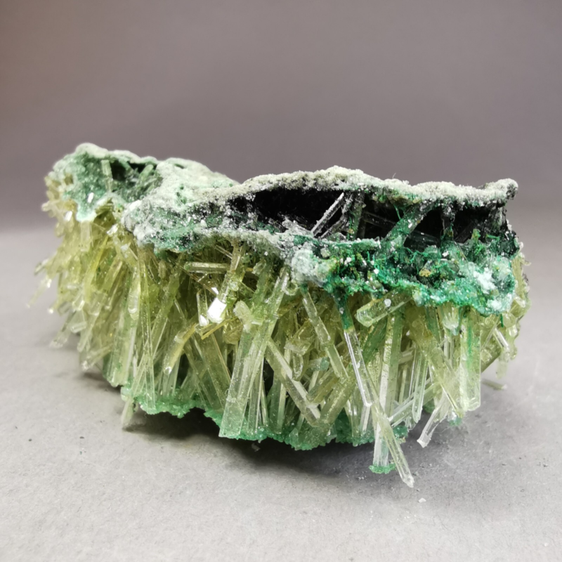 24.9 g RARE Gypsum var. Selenite w. Atacamite / Poland / Rough Crystal Specimen