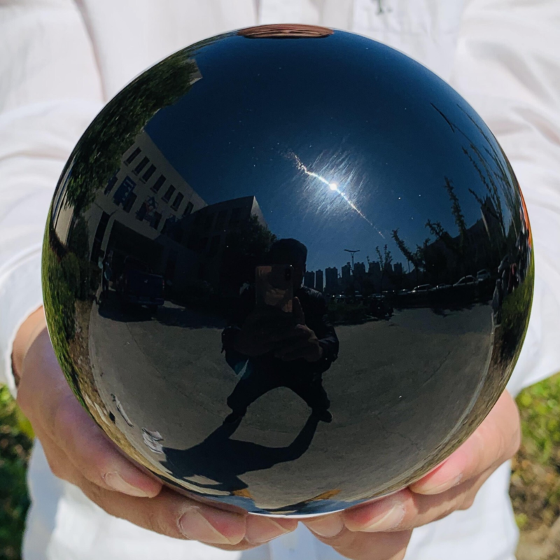 5.51LB Natural Obsidian Crystal Ball Quartz Crystal Energy Ball Reiki Healing